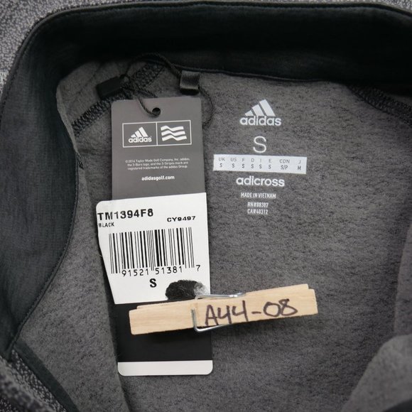 Adidas Golf Men's Size S Full Zip Jacket Black/Gray NWT - Picture 5 of 7